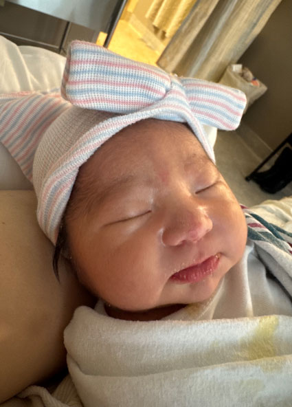 Newborn Esperanza Luna sleeping
